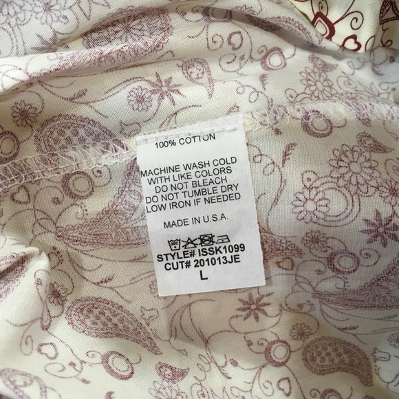 The Westside Skirt Maxi Printed Paisley  Ruffle Details Sz L Red Dark Color g24 - Picture 6 of 7